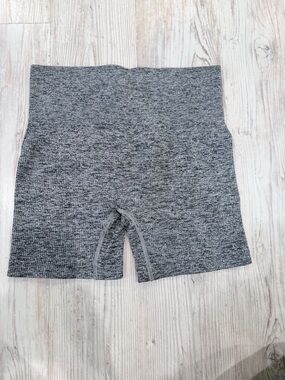Colsie Ribbed Lounge Shorts - Gray Marled